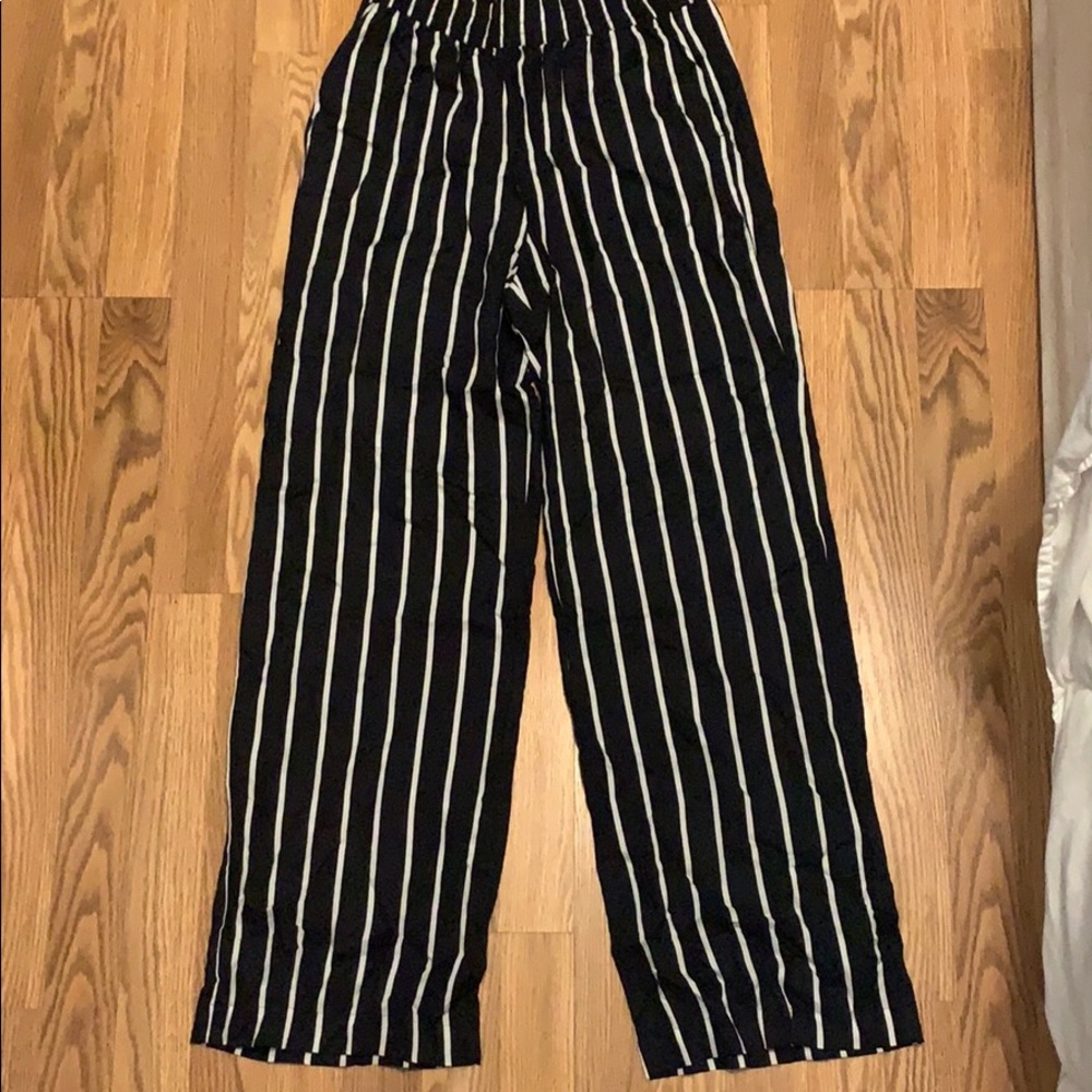 Flowy black and white pants